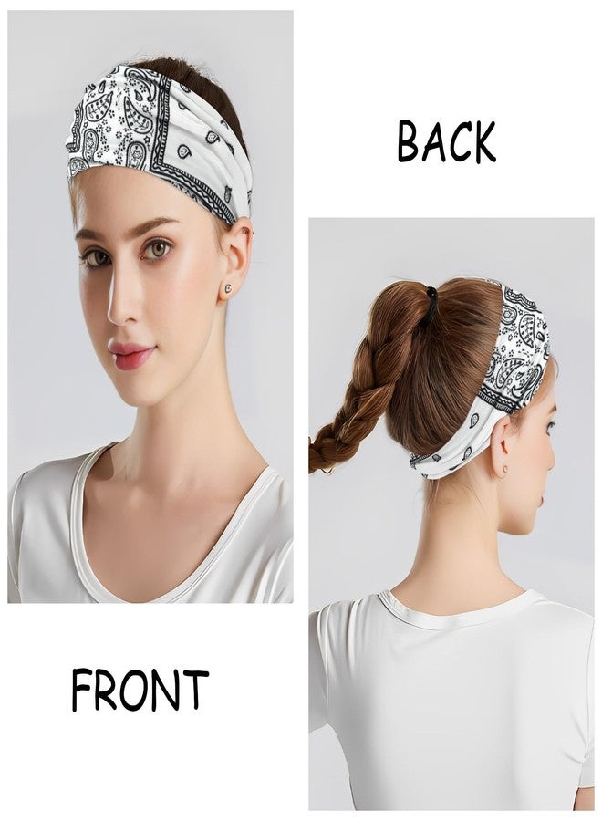 YARIEW Hairband - Wide Bandana Headbands for Women, 6pcs Stretch Knotted Headband, Boho Style Head Bands, Non-Slip Yoga Workout Hair Accessories for Women Girls - Image 5